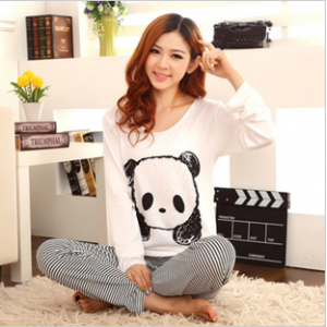 ชุดนอนแขนยาว ลายน้องหมี น่ารักใส่สบาย (M,L)