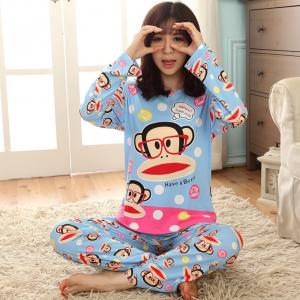 ชุดนอนแขนยาว ลิงพอลแฟรงค์ ผ้ายืดนุ่มๆ