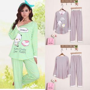 ชุดนอนน่ารักแขนยาว น้องเหมียวญี่ปุ่น ฟรีไซส์ ผ้านิ่มนุ่มๆ