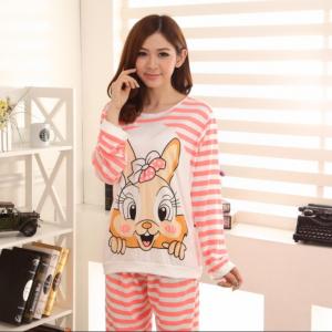 ชุดนอนแขนยาว ลายกระต่าย ฟรีไซส์