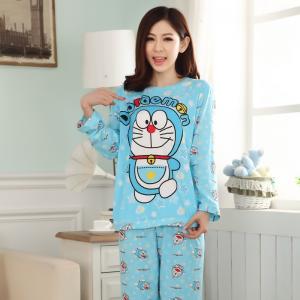 ชุดนอนโดราเอมอน แขนยาวขายาว (Doraemon) ฟรีไซส์