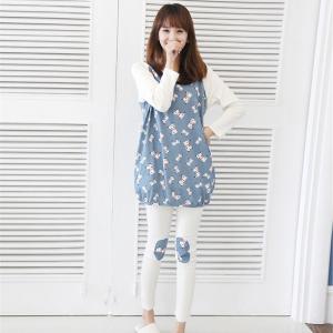 ชุดนอนสไตล์เกาหลี แขนยาว ลายน้องเหมียว ใส่สบาย