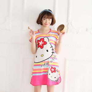 ชุดนอนคิตตี้ (Hello Kitty) ผ้านิ่ม ใส่นอนสบาย ฟรีไซส์