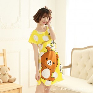 ชุดนอนกระโปรง ริลัคคุมะ Rilakkuma ลายลิขสิทธิ์ ฟรีไซส์