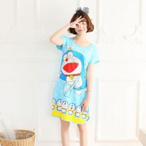 ชุดนอนกระโปรง ลายโดราเอมอน ฟรีไซส์