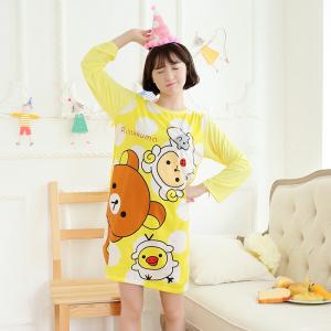 ชุดนอนน่ารัก กระโปรงแขนยาว ริลัคคุมะ Rilakkuma