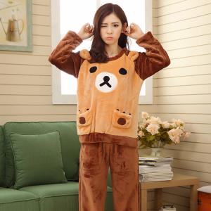 ชุดนอนแขนยาวขายาว น้องหมี ริลัคคุมะน่ารัก ใส่นอนหน้าหนาว