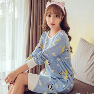 ชุดนอนน่ารัก กระโปรงเดรสสไตล์หลี หลวมๆใส่นอนสบาย