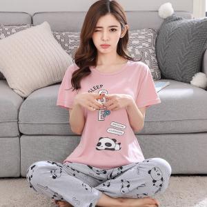 ชุดนอนน่ารัก แขนสั้น กางเกงขายาว Cotton ลายแพนด้า 1709262