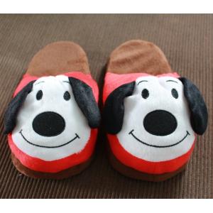 รองเท้าใส่ในบ้าน รองเท้าตุ้กตา ลายน้องหมา ขอบแดงน่ารัก