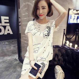 ชุดนอนแขนสั้นน่ารัก แฟชั่นที่ให้มากกว่าคำว่าชุดนอน สำหรับผู้หญิง เนื้อผ้ายืด