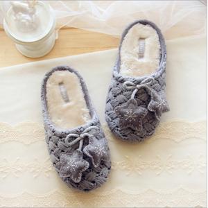 รองเท้าใส่ในบ้าน งานถักสไตล์ญี่ปุ่น แบรนด์ halluci สีเบสสวยๆ พร้อมส่ง