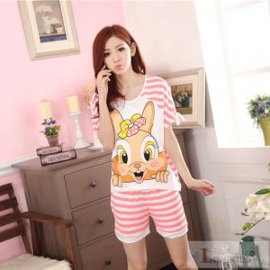 ชุดนอนแขนสั้น น้องกระรอกน้อย แฟชั่นแขนผูก ฟรีไซส์